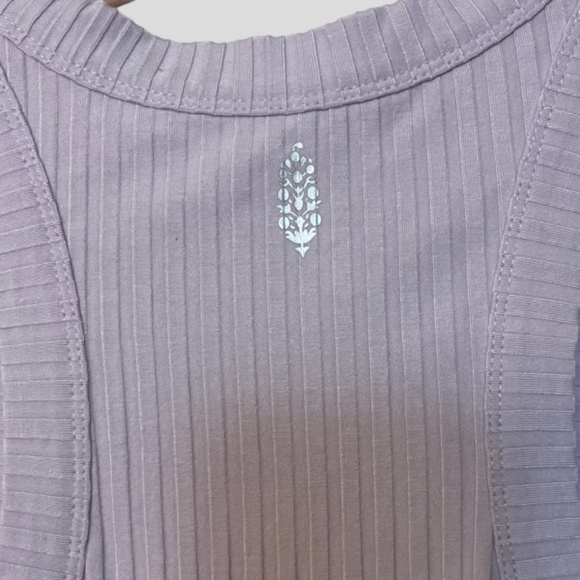 FREE PEOPLE Blissed Out Tank Women's Medium Lavendar NWT Ribbed Size Sma… - Picture 4 of 7